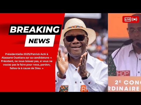 Rhdp/Patrick Achi demande pardon à Ouattara d'être  candidat: "Président faites-le à cause de Allah"