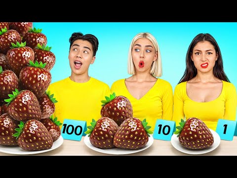 Tantangan Makanan 100 Lapis | Makan 1 VS 100 Lapis Cokelat oleh RATATA POWER