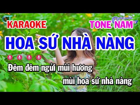 Karaoke Hoa Sứ Nhà Nàng – Tone Nam Nhạc Sống Rumba Hay