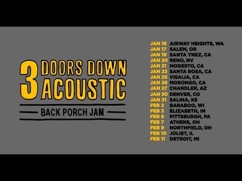 3 Doors Down Acoustic "Back Porch Jam" Tour 2018