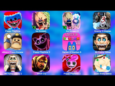 All New Games Jumpscare || Granny 3 Mod | Ice Scream | Poppy Playtime 1,2,3 | Mr Funny Obbay |Escape