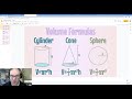 Volume and Surface Area Concepts