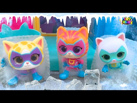 SuperKitties Toys Episode with Mr. Puppypaws! Juguete Spergatito