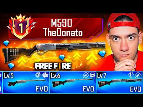 USE LA NUEVA ESCOPETA DE UN TIRO EN FREE FIRE y ME SORPRENDI !! *M590* | TheDonato