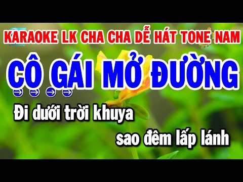 Karaoke Liên Khúc Tone Nam Cha Cha Dễ Hát 2025 | Cô Gái Mở Đường – Thuyền Hoa | Thanh Hải
