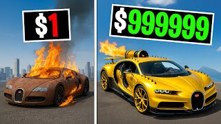 $1 to $1,000,000 BUGATTI in GTA 5...