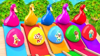 Long Slide Game With Surprise Eggs For Kids - Learn Colors with Slide | Best Learning For Toddlers