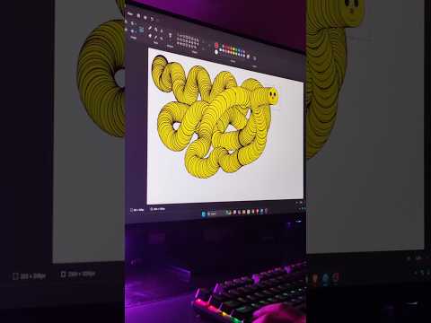 Real Snake Drawing in MS Paint #shorts #mspaint #mspaintdrawing #viralshorts