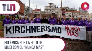 #Telenueve | Polémica por la foto de Milei con el "Nunca Más"