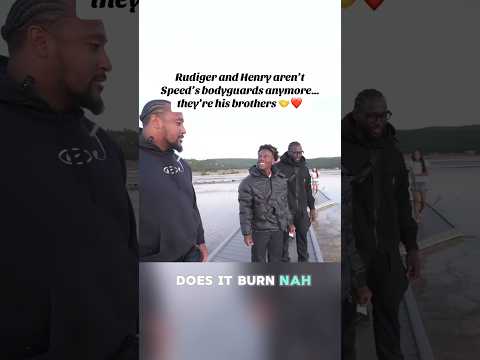 Rudiger and Henry aren’t Speed’s bodyguards anymore… they’re his brothers 🤝❤️ #ishowspeed #shorts
