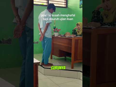 momen lucu ketika lihat nyali teman di suruh maju depan hafalan dia bawa contekan ‼️‼️#lucu #teman
