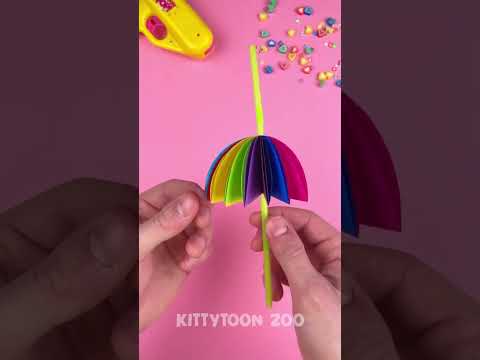 ✨ Make Colorful Umbrella Straws! ☂️ Fun Craft for Everyone! 🌈