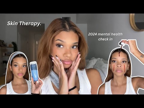 skin therapy -- mental health chat & night time skincare routine