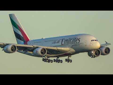 AIRBUS A380 LANDING + 60 Mins of AIRPLANE LANDINGS at DÜSSELDORF AIRPORT ✈️