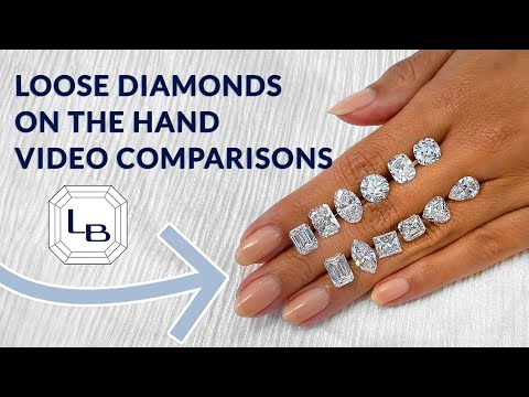 Loose Diamond on the Hand Video Comparison Video - Every Shape and Carat Size
