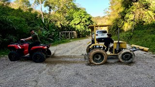 FIZ UM CABO DE GUERRA COM O NEMEM (MINI TRATOR VS QUADRICICLO). Thiago velho 