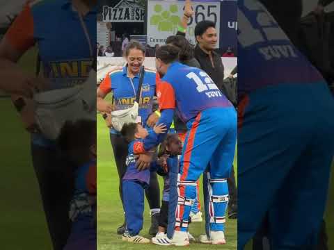 India qualified for sami final Yuvraj  Singh Kids was so happy for Father #WCL2025 #UK