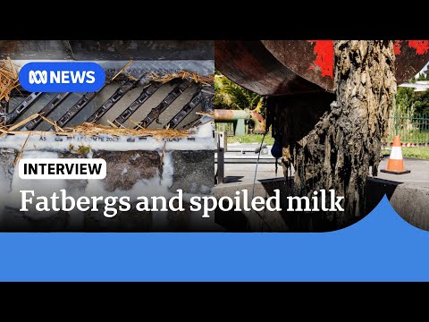 YouTube video thumbnail: Fatbergs Caused by Pouring Milk Down the Drain: Sydney Water 