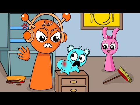 Sprunki Oren Dad Is Angry | Two Parts 25,24 | Sprunki Funny Animation