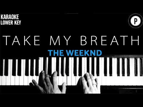 The Weeknd – Take My Breath Karaoke LOWER KEY Slowed Acoustic Piano Instrumental Cover