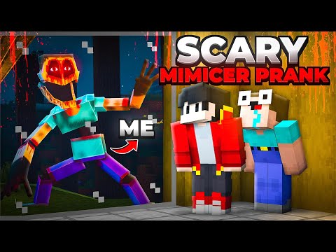 TROLLING NOOB FRIEND WITH SCARY MIMICER IN MINECRAFT