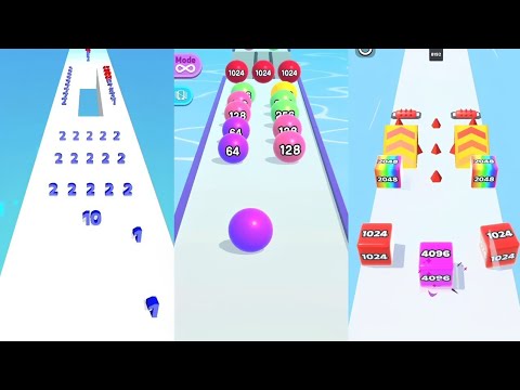 Number Master Number Run vs Ball Run 2048 vs Jelly Run 2048 | Runners Gameplays Le#1