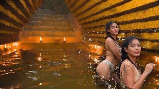 100Days Built The Most Secret Underground Tunnel Swimming Pool Park Villa by Ancient Skills