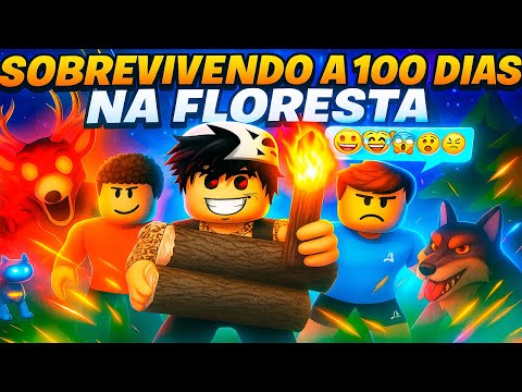 🌲 SOBREVIVI 100 DIAS NA FLORESTA MAIS PERIGOSA DO ROBLOX! (QUASE MORRI! 😱🔥)