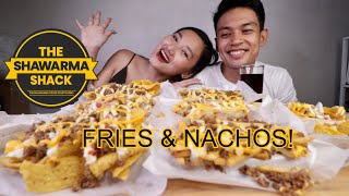 SHAWARMA SHACK FRIES & NACHOS MUKBANG!