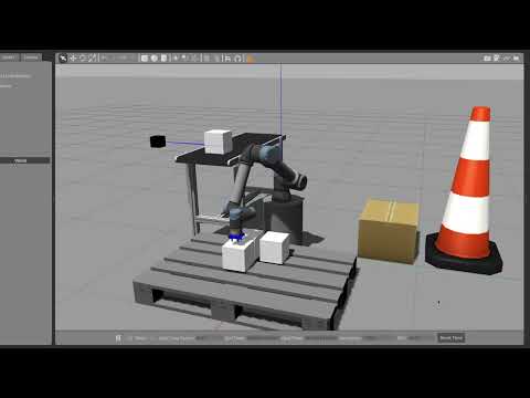 ROS1 Noetic & Gazebo Simulation | UR5e Cobot Palletizing