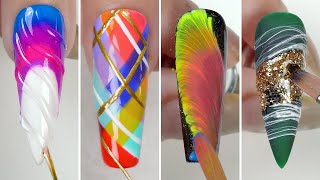 Rainbow Ombre, Neon Glow & Gold Foil Designs | Satisfying Nail Artist💅✨ Viral Nail Art Compilation