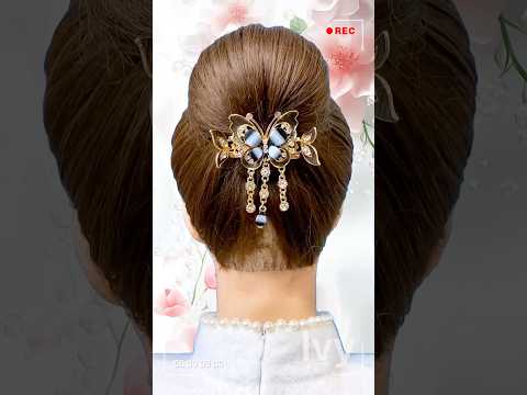 โจ Easy & Elegant Updos with Hair Accessories ๐ #Updo #Hairstyle