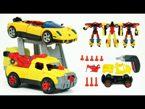 보쉬 트럭과 헬로카봇 컨버스터 출동! Bosch truck and hello carbot sport car toys