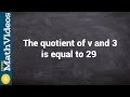 Converting Verbal Expressions to Algebraic