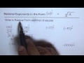 Rational Exponents and Radical Forms