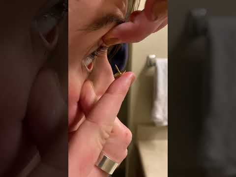 Thumbtacks instead of contacts prank