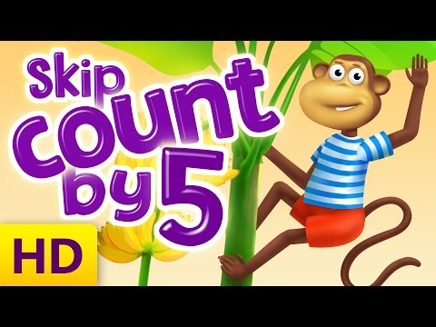 Skip counting by 5 for preschool and kindergarten kids - Learn how to skip count by 5