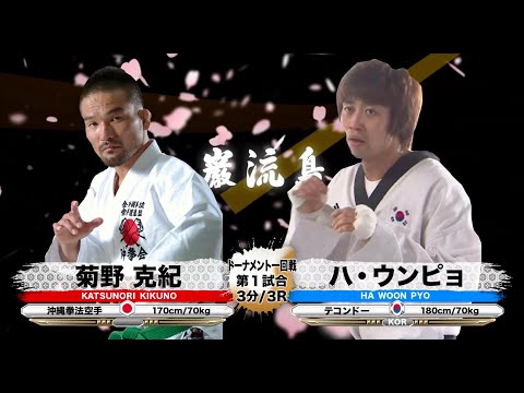【空手×テコンドー】菊野克紀 vs ハ・ウンピョ【巌流島】