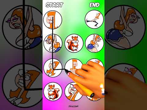 SQUIRRELS?๏ธ?๏ธIn my pants Candace line connect puzzle diy idea #phineasandferb #squirrelsinmypants