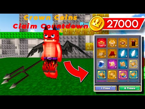 Spending "27000 CROWNS" in Lottery to Get New Title - Skyblock