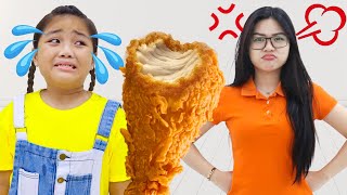 Annie Pretend Play with Playdoh Fried Chicken for Kids