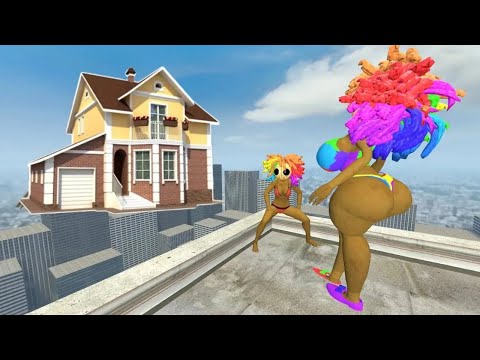 CAN I SURVIVE EVERYTHING TURNS INTO MONSTERS vs GIANT PIT with DOEY PIANOSAURUS in Garry's Mod
