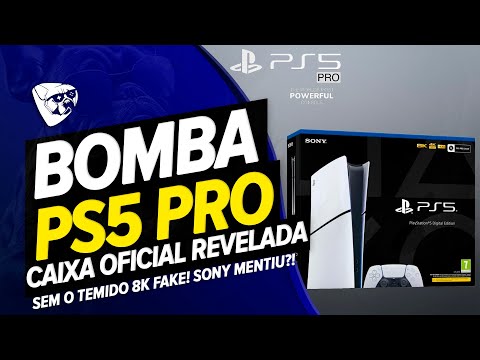 BOMBA! Caixa OFICIAL Do PS5 PRO REVELADA Sem O TEMIDO 8K FAKE! Sony MENTIU!