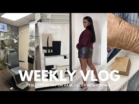 WEEKLY VLOG! Fall trend try on haul + Eye exam + Lots of shopping + cooking