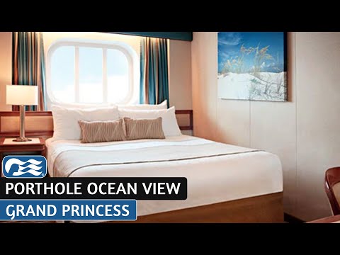 Grand Princess | Porthole Ocean View Stateroom | Full Walkthrough Tour & Review | 4K