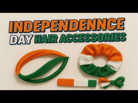 Diy Beautiful hair clips/Tricolour hair accessories / 15th August #indipendenceday #tricolor #clips