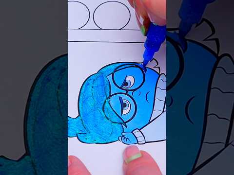 Coloring Joy & Sadness 💛💙 #insideout #disney #insideout2 #coloring #art #drawing
