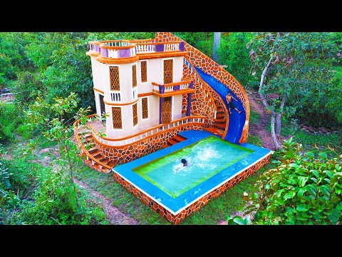 [Full Video] Build Creatively Modern Water Slide Park To Pool With Swimming Pool& Beaotiful  Villa