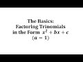 Factoring Trinomials and GCF