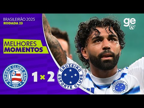 BAHIA 1 X 2 CRUZEIRO | MELHORES MOMENTOS | 23ª RODADA | BRASILEIRÃO 2025 | ge tv